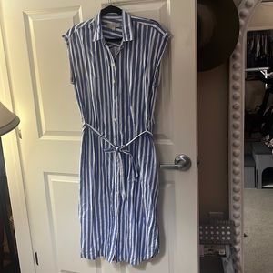 Loft midi cap sleeve dress